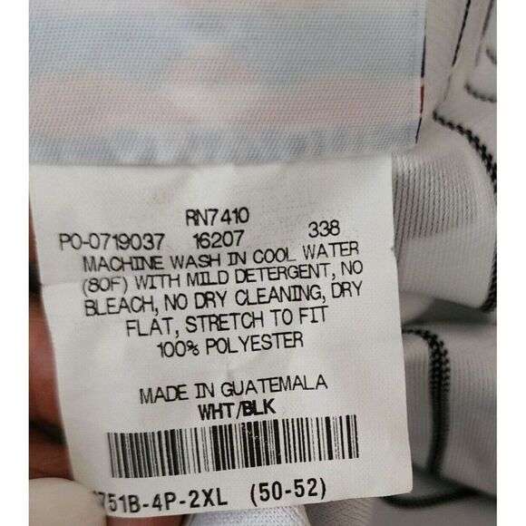 Baseball Jersey Skull Mens Size 2XL White Black D106 Mafia Cigar - Picture 5 of 5